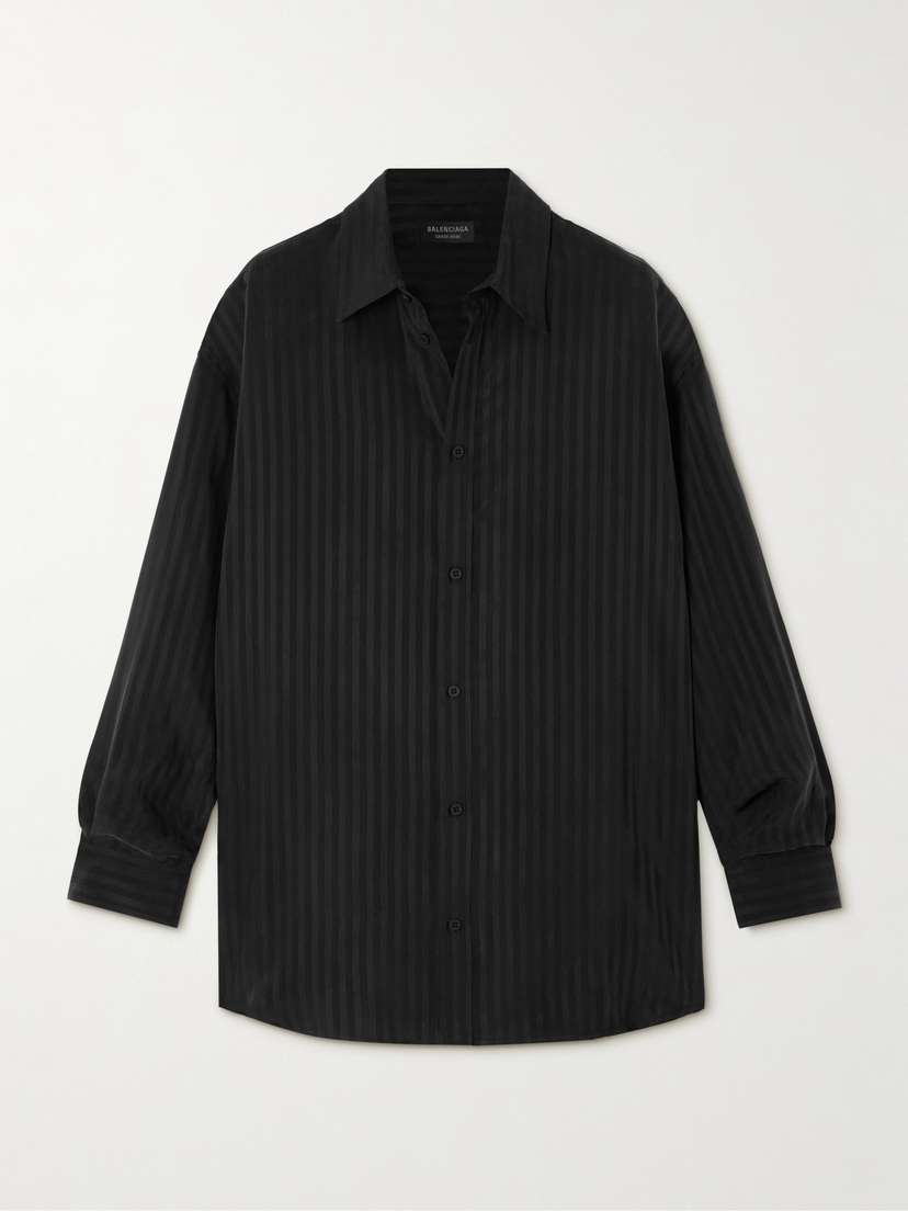 Balenciaga Striped Satin-jacquard Shirt
