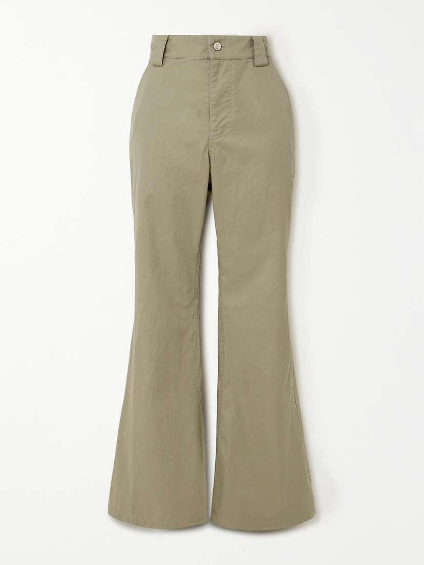 Balenciaga Slim-fit Flared Organic Cotton Pants