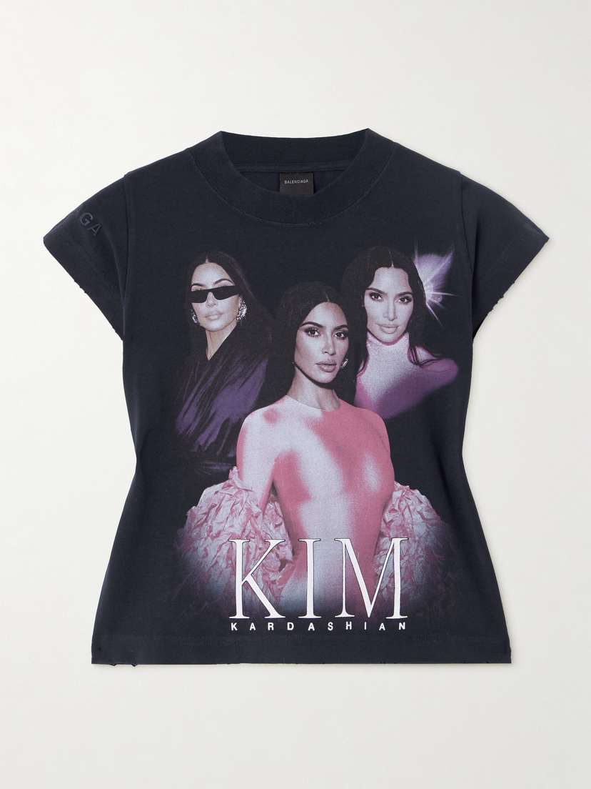 Balenciaga Printed tretch-cotton Jersey T-shirt