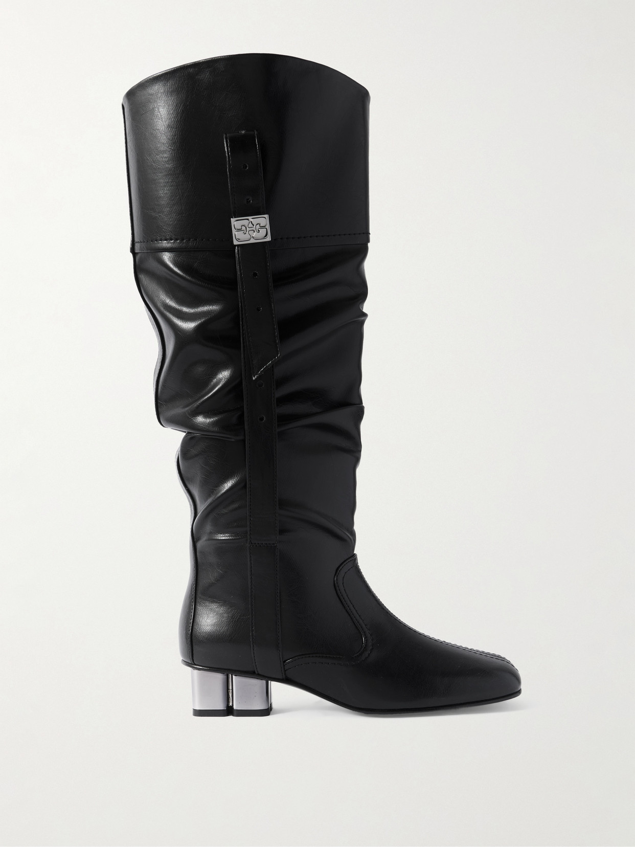 Ganni Gathered Knee Boots