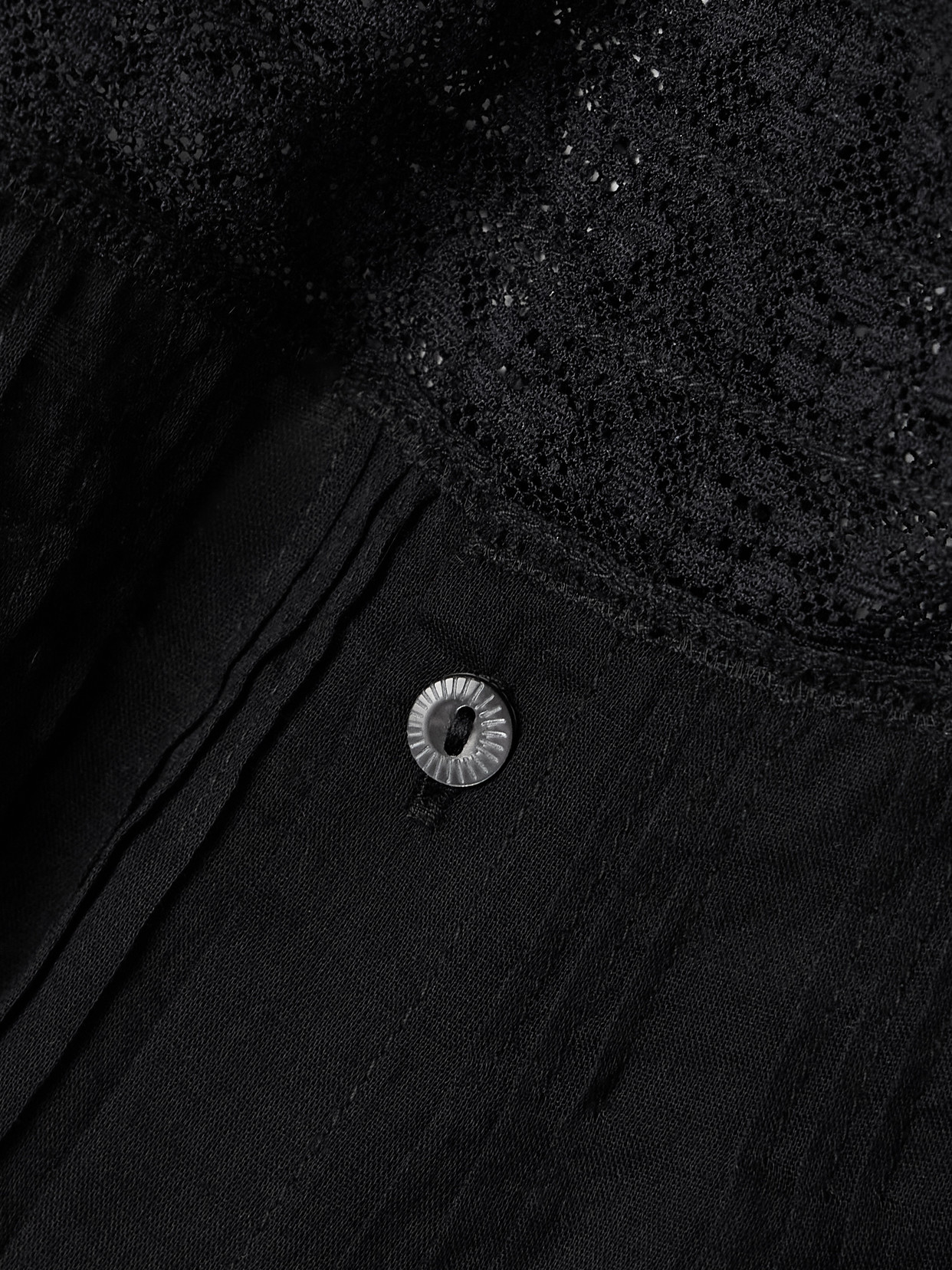 Dôen - Lilibet Lace-Trimmed Pintucked Organic Cotton-Voile Top