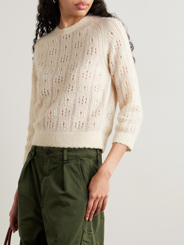 Dôen Emiliana pointelle-knit alpaca-blend sweater