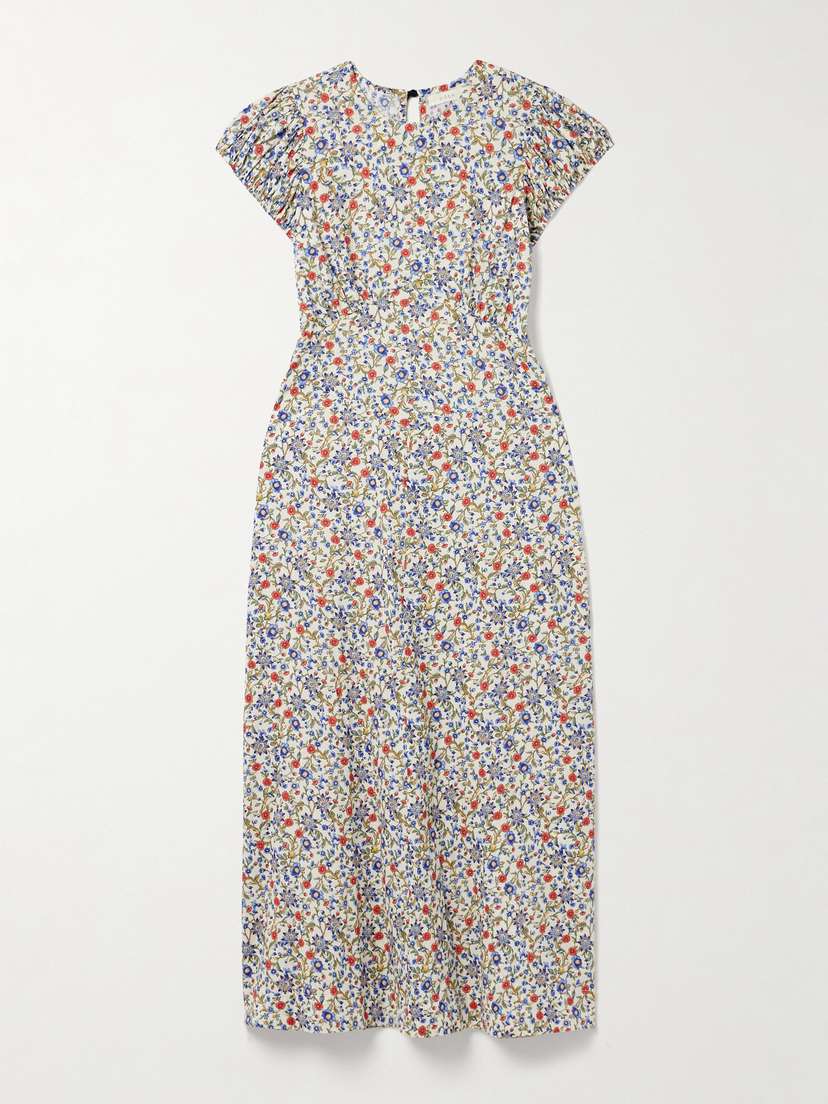 DÔEN Rhodia Floral-print Organic Cotton-voile Midi Dress