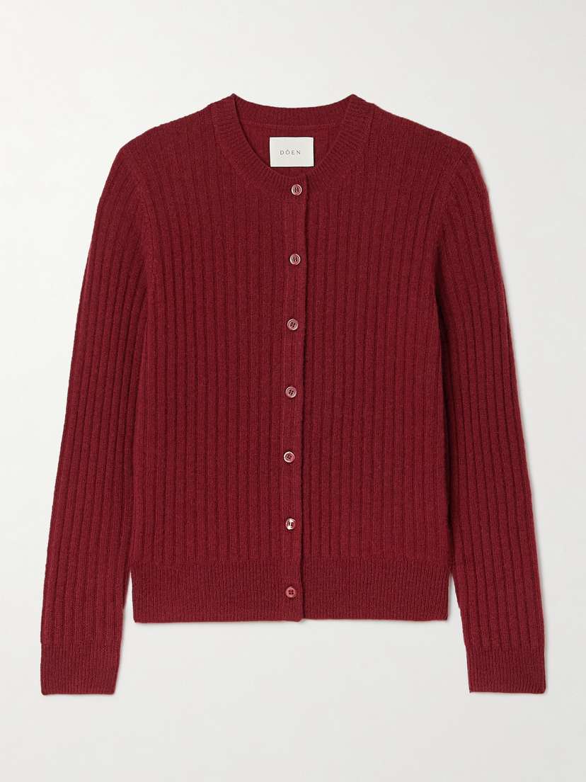 DÔEN Danaë Ribbed Cashmere Cardigan