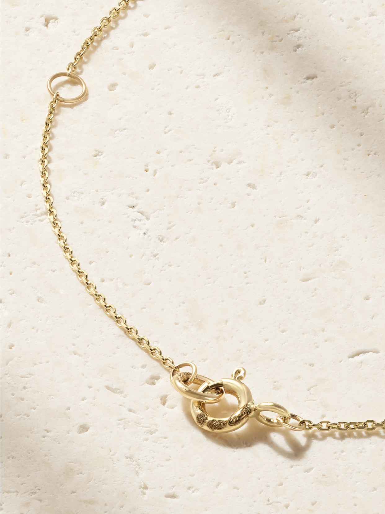 Pascale Monvoisin Gina 9-karat Gold Diamond And Resin Necklace In Black