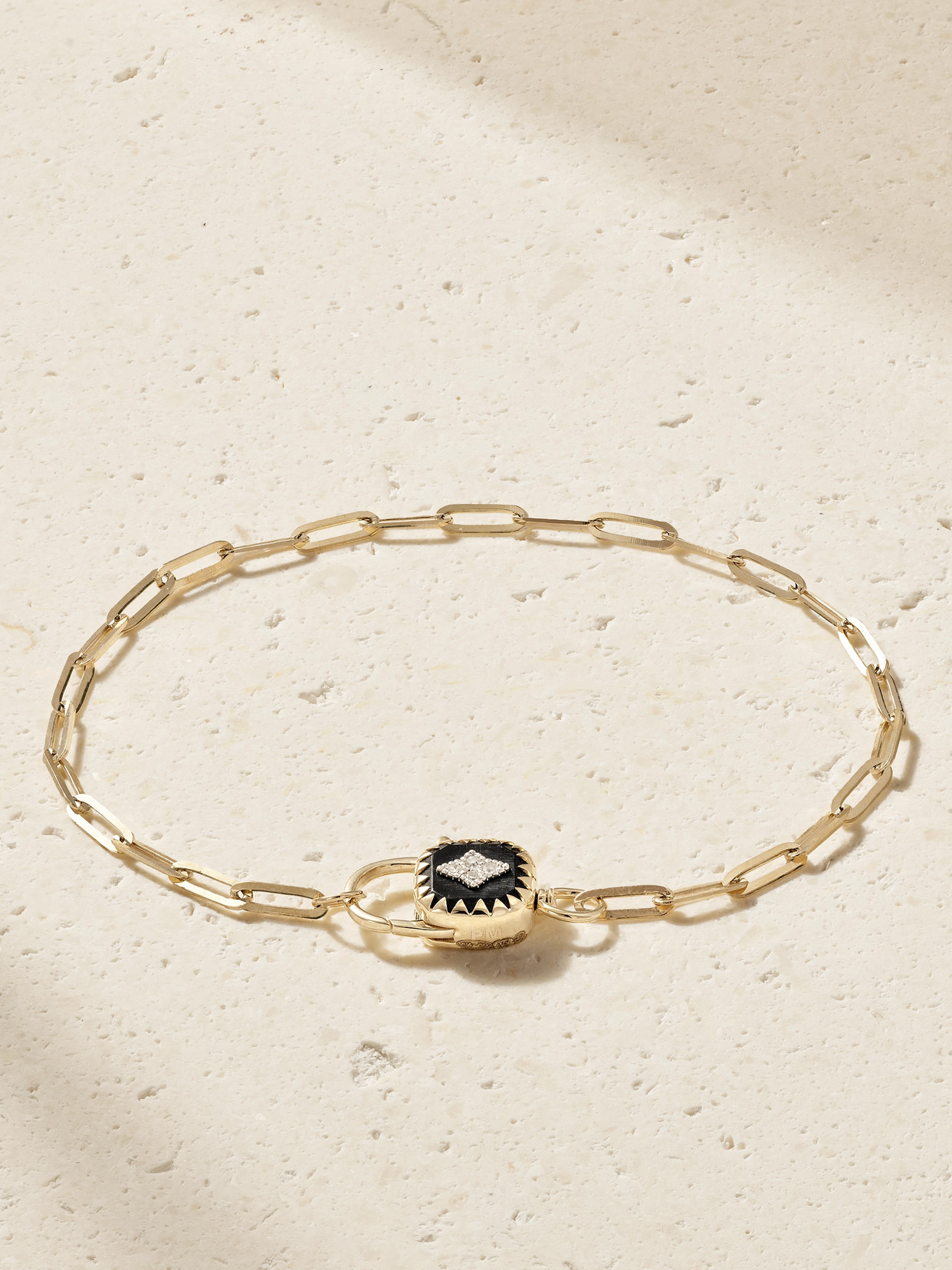 Pascale Monvoisin Ginger 9-karat Gold, Resin And Diamond Bracelet