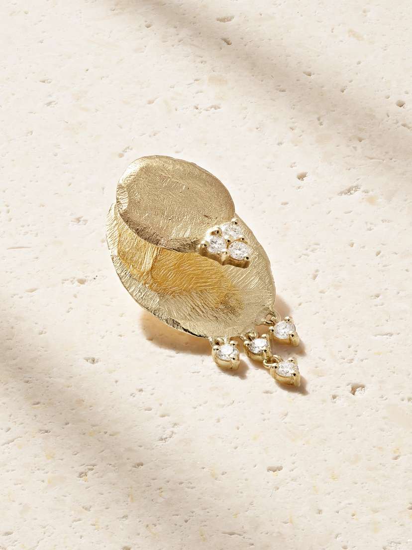 Pascale Monvoisin Gaby N°3 9-karat Gold Diamond Single Earring