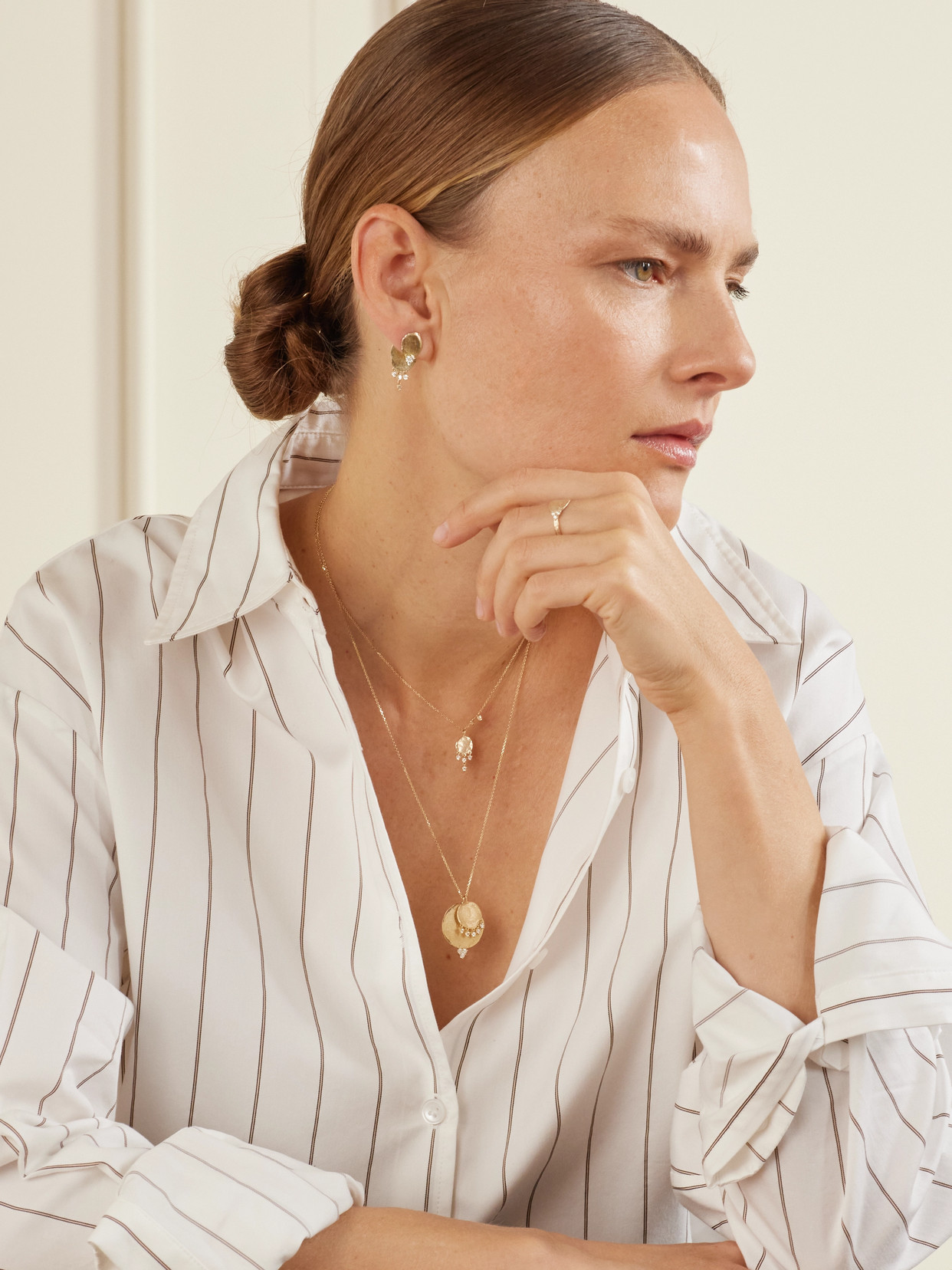 Pascale Monvoisin Gaby N°2 9-karat Gold Diamond Necklace In Gold