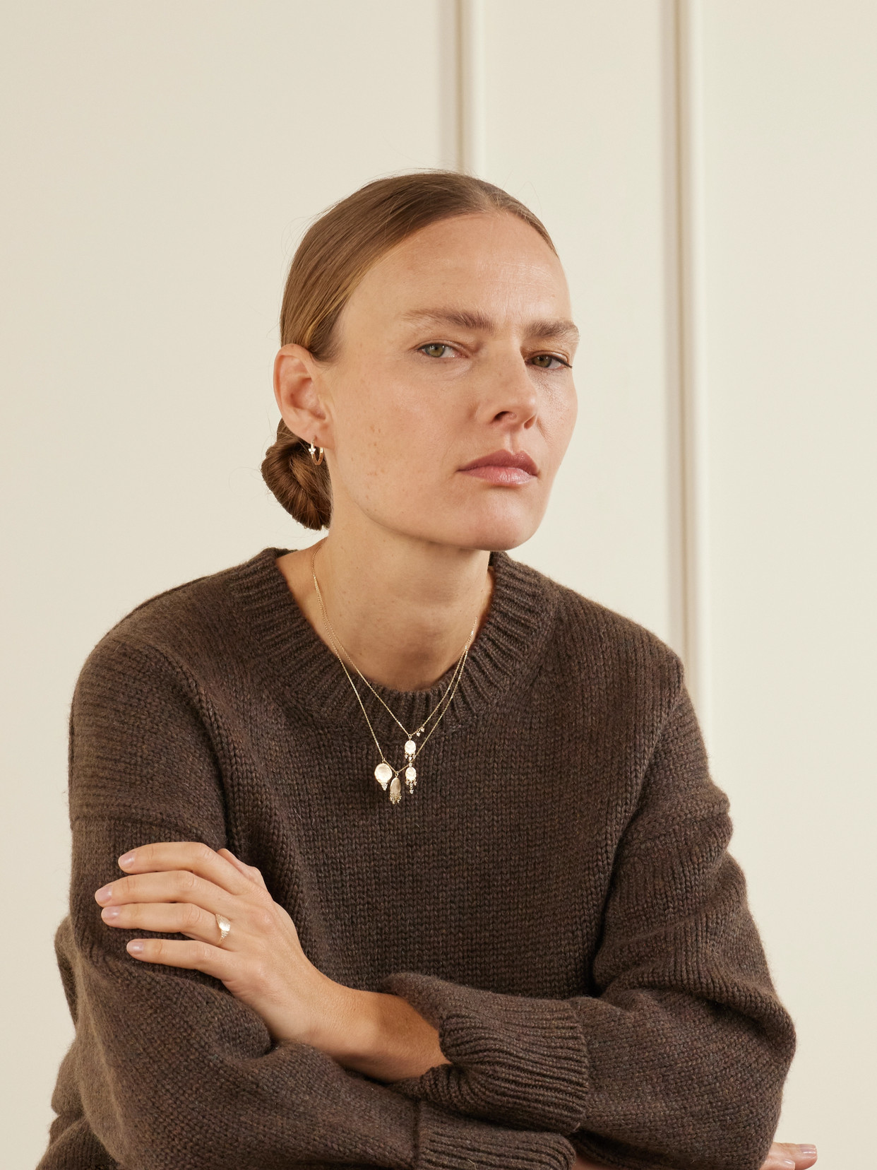 Pascale Monvoisin Gaby N°3 9-karat Gold Diamond Necklace In Gold