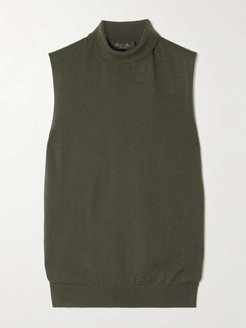 Loro Piana Piuma Cashmere Turtleneck Tank