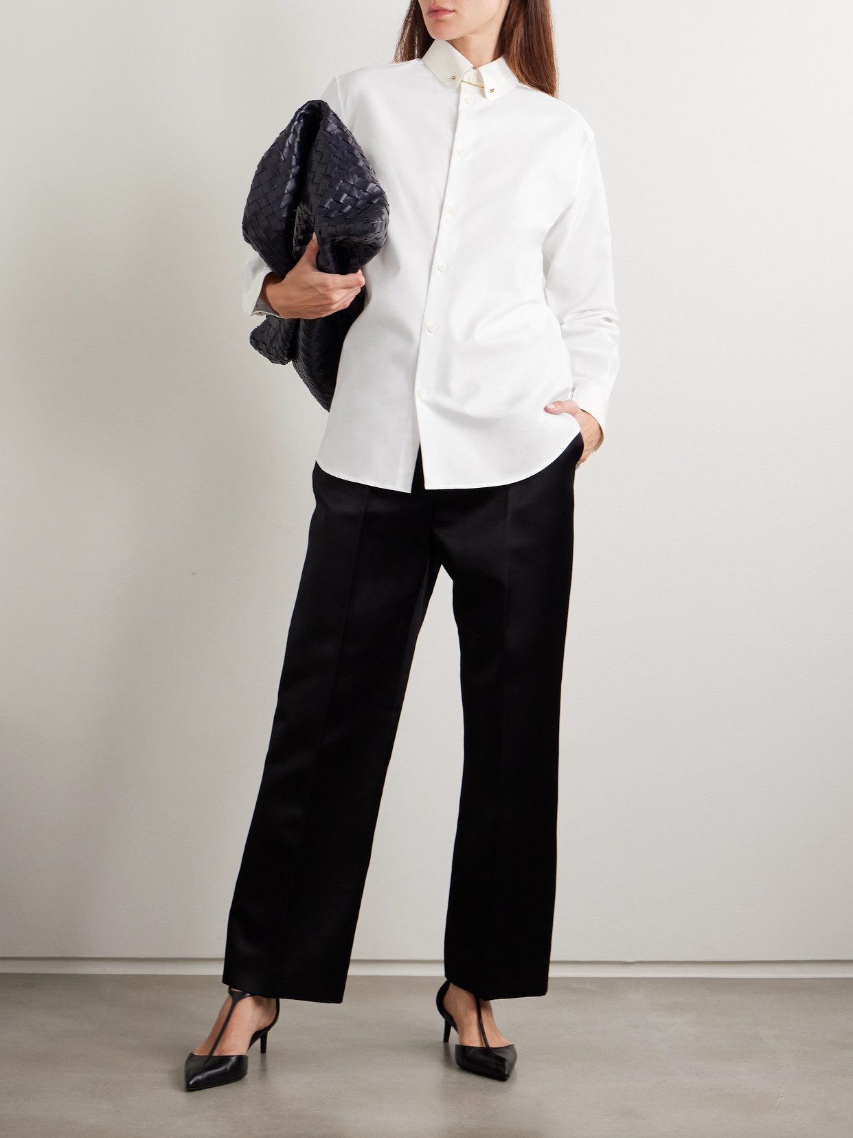 Thea Embellished Cotton Oxford Shirt
