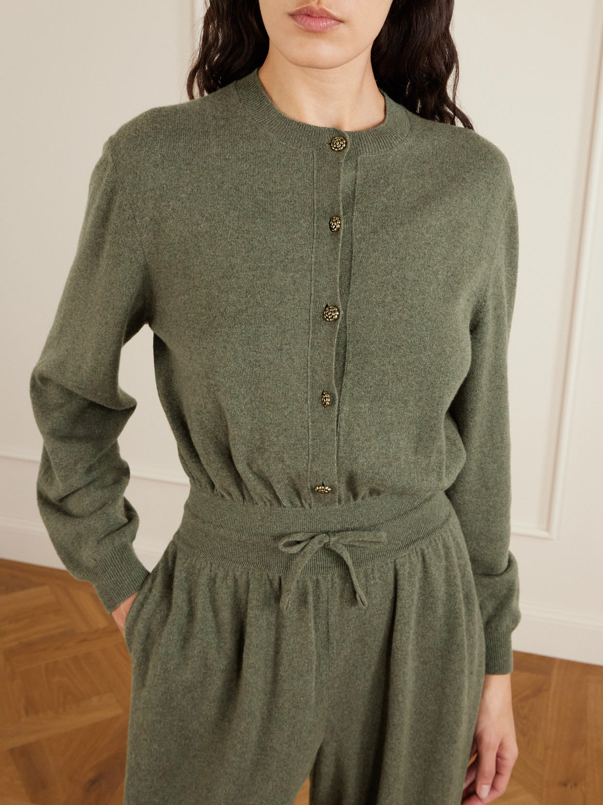 Loro Piana Cashmere Jumpsuit In Green