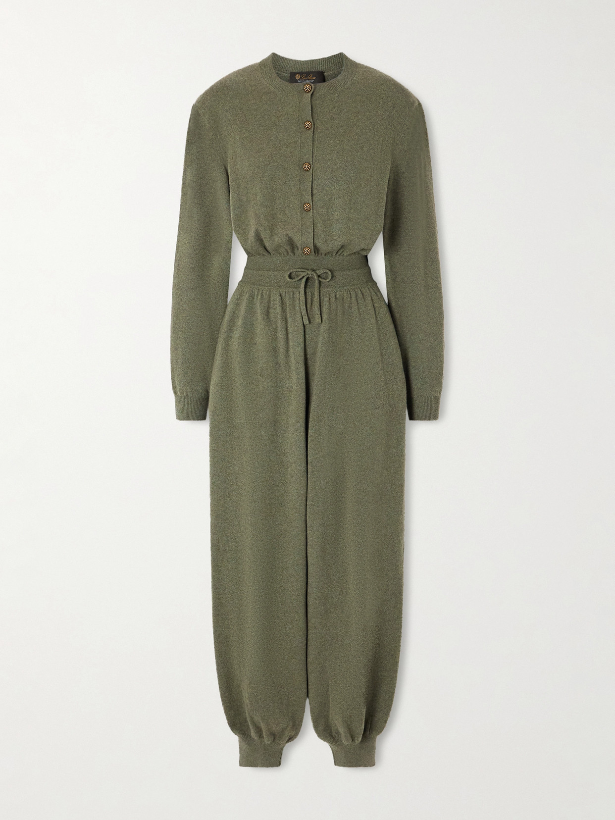 Loro Piana Cashmere Jumpsuit In Green