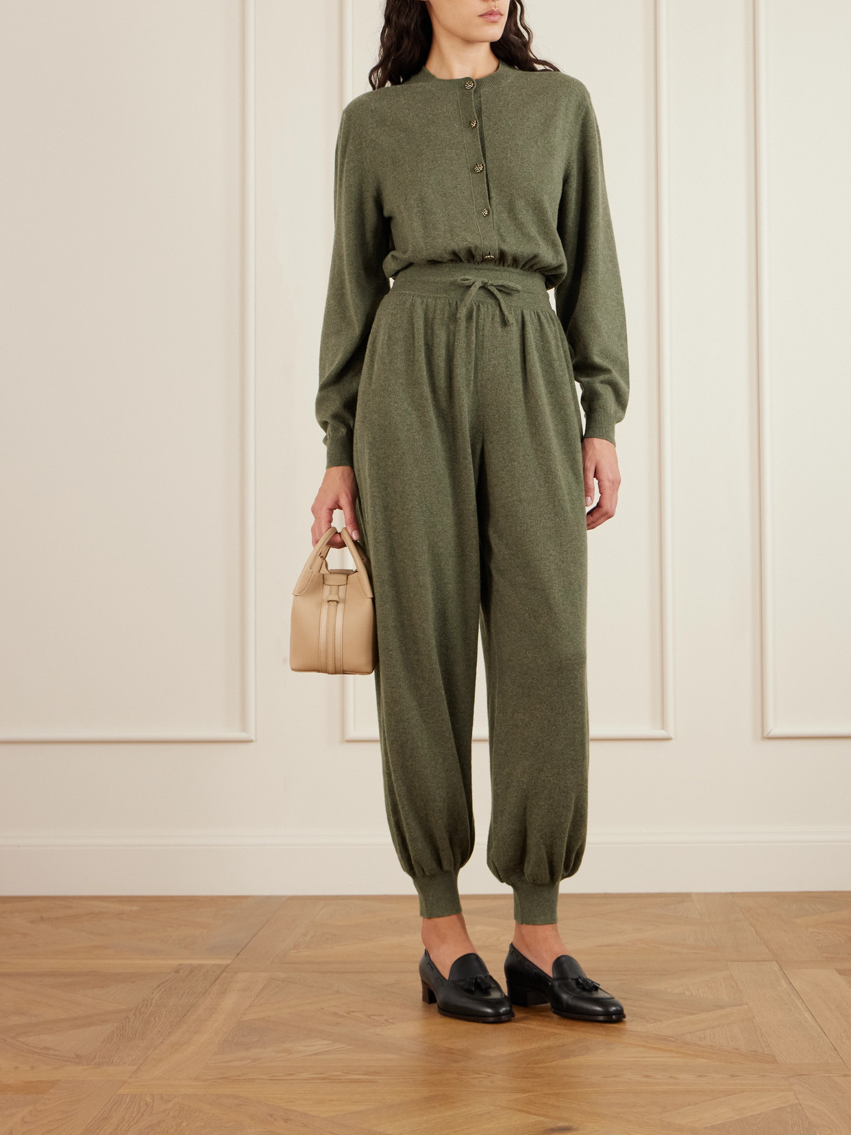 Loro Piana Cashmere Jumpsuit In Green