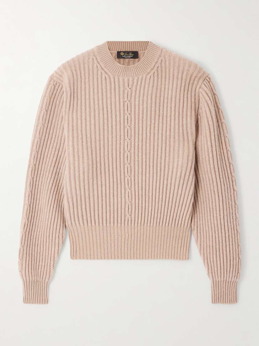 Loro Piana Plane Tree Ribbed Cashmere Sweater
