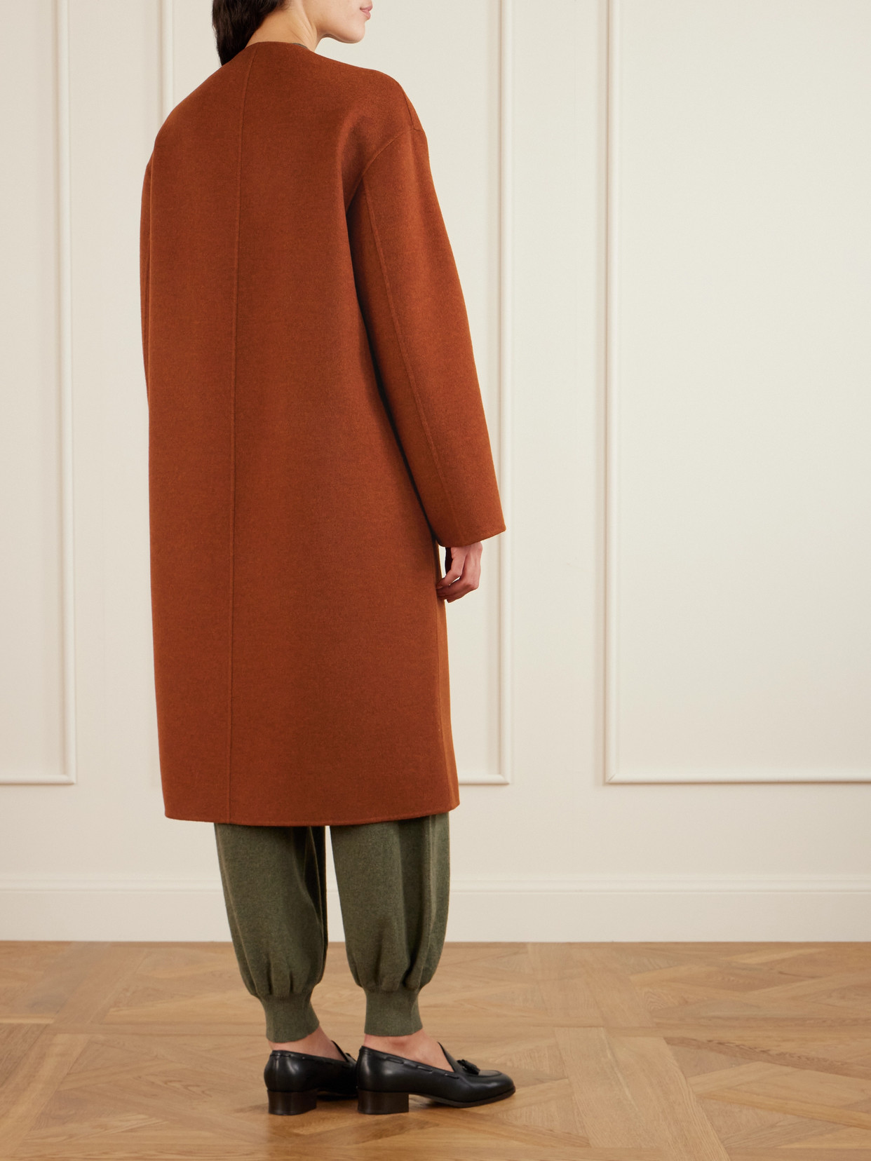 Loro Piana Boris Double-breasted Cashmere Coat In Brown