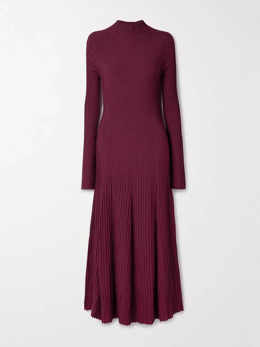 Adam Lippes Tabitha Ribbed-knit Midi Dress