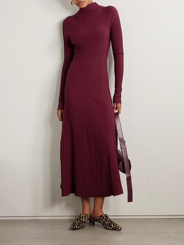 Adam Lippes Tabitha ribbed-knit midi dress