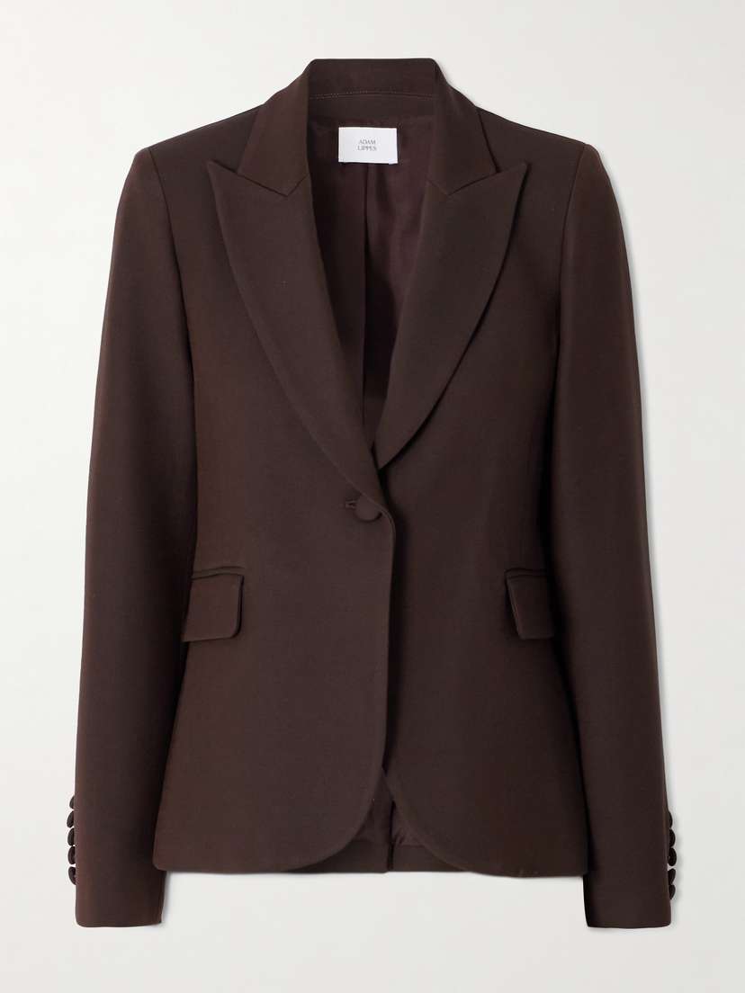 Adam Lippes Logan Wool And Silk-blend Blazer