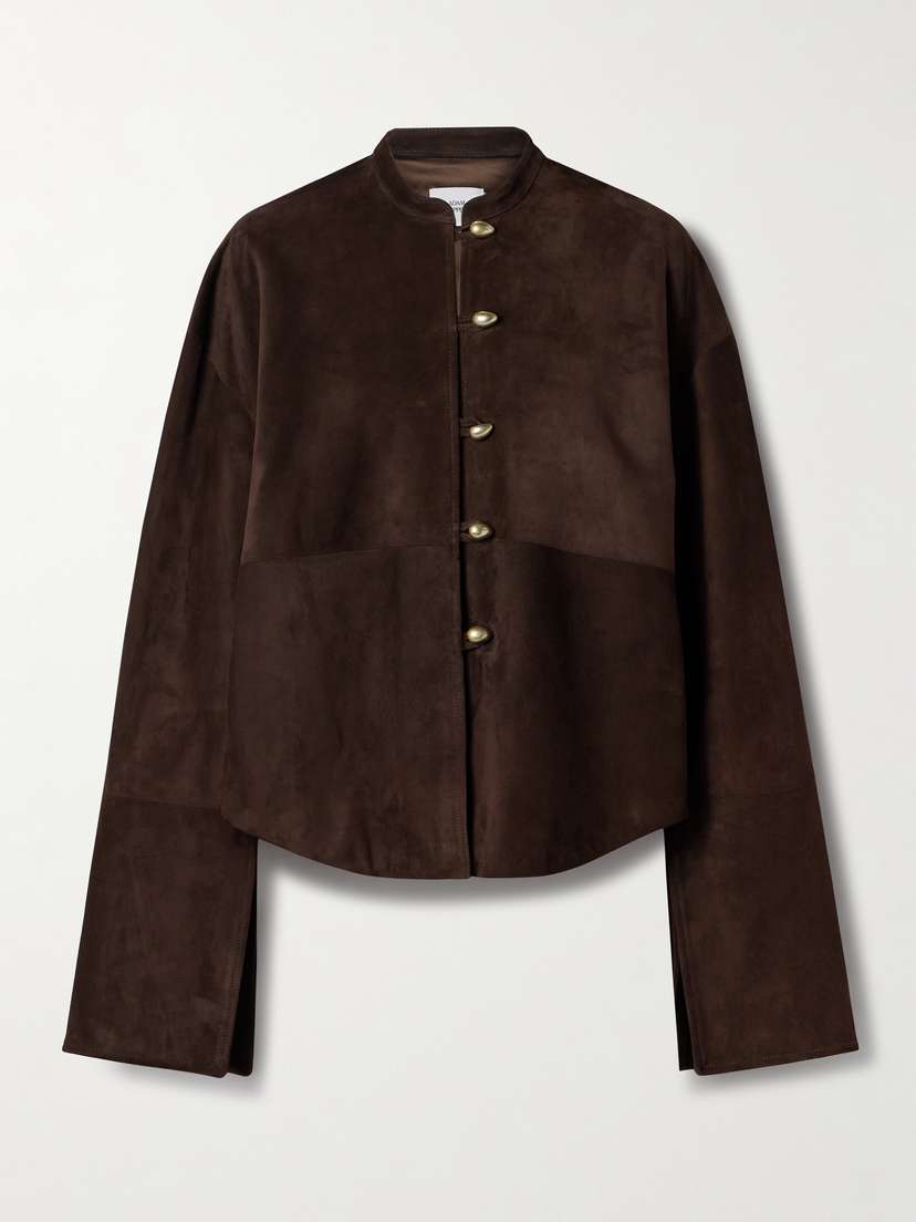 Adam Lippes Rhys Paneled Suede Jacket