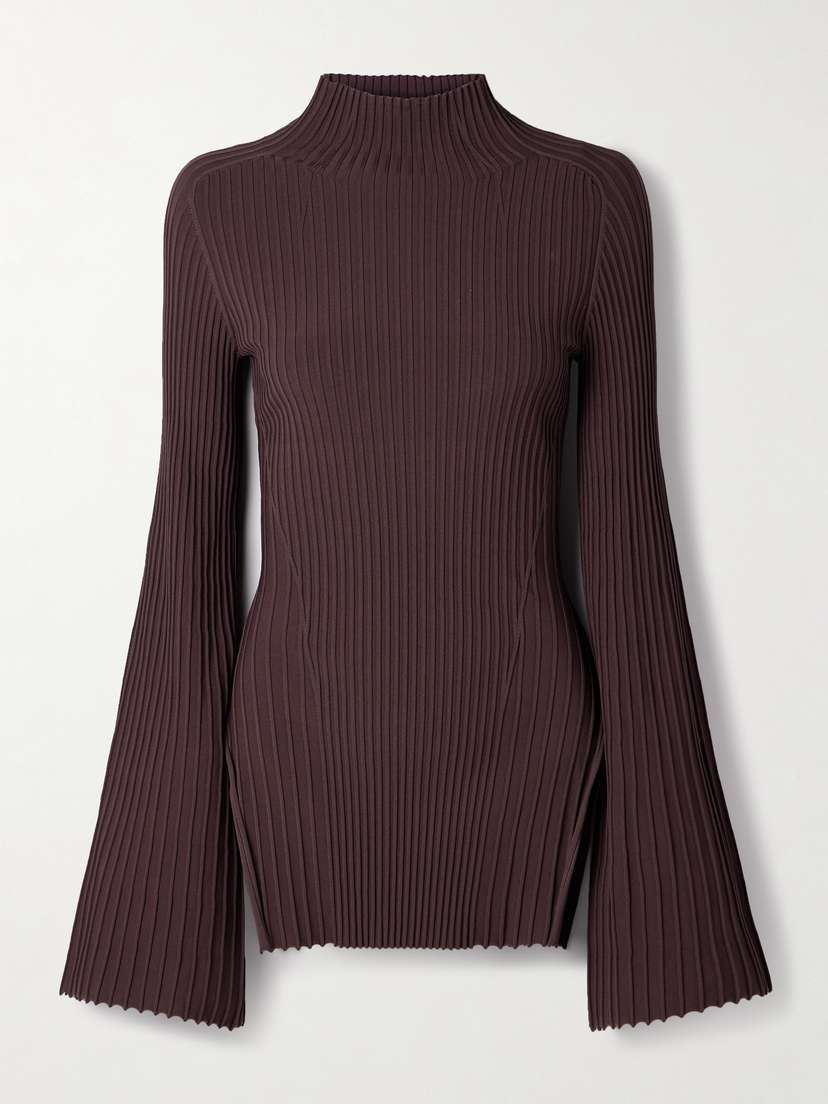 Adam Lippes Gaia Ribbed-knit Top