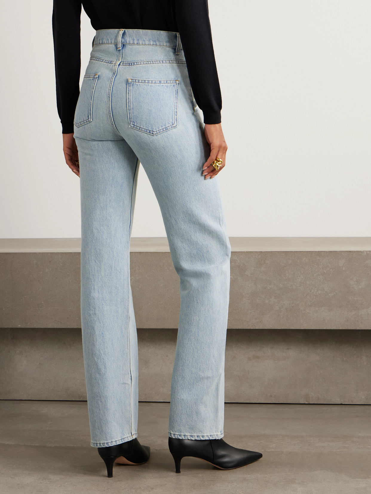 Giuliva Heritage Dana Mid-rise Wide-leg Jeans In Blue