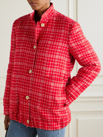 Giuliva Heritage The Diana checked wool-blend tweed jacket
