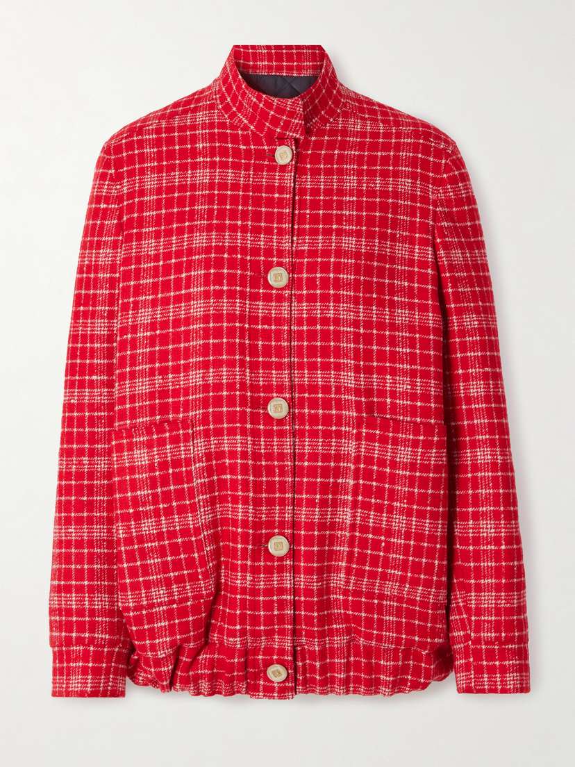 Giuliva Heritage The Diana Checked Wool-blend Tweed Jacket