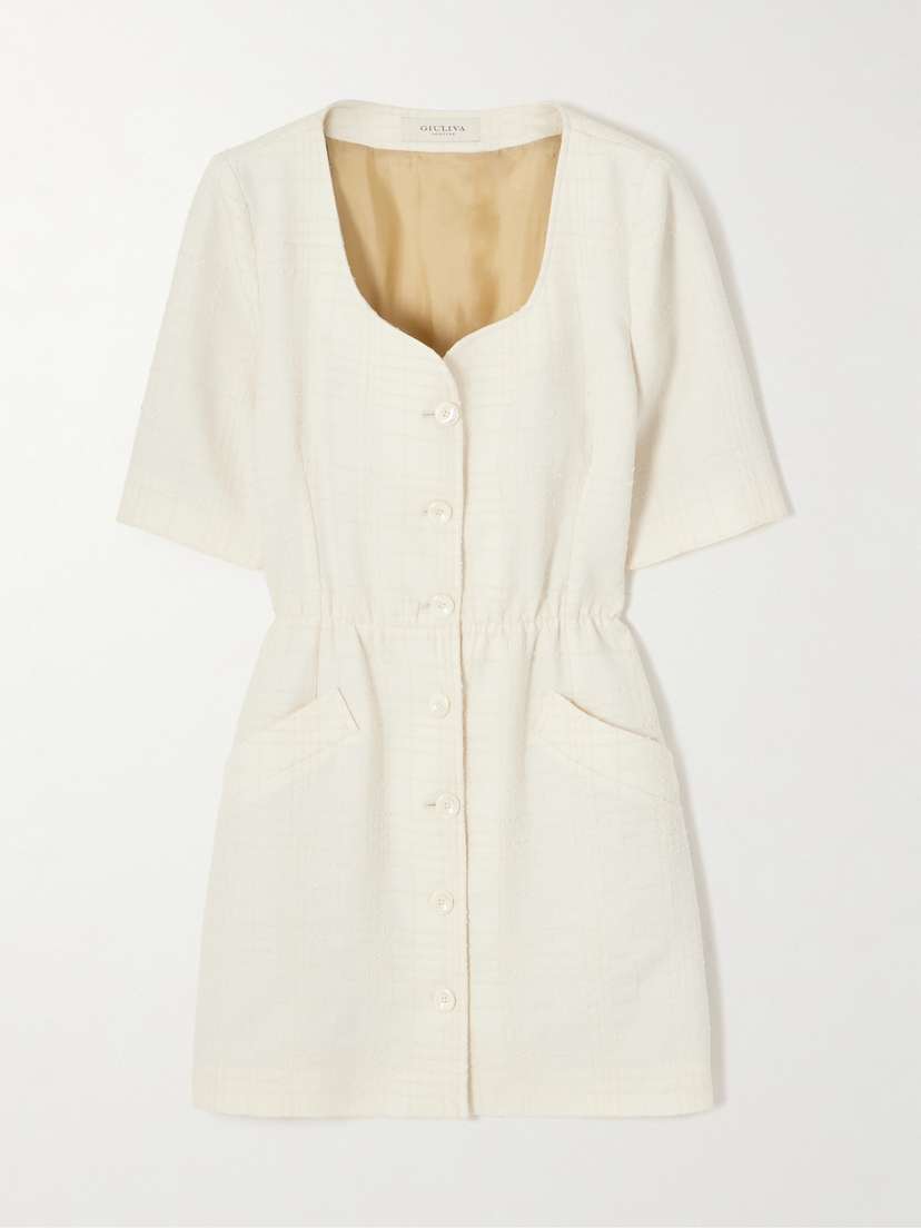 Giuliva Heritage The Vanessa Wool Bouclé-tweed Mini Dress
