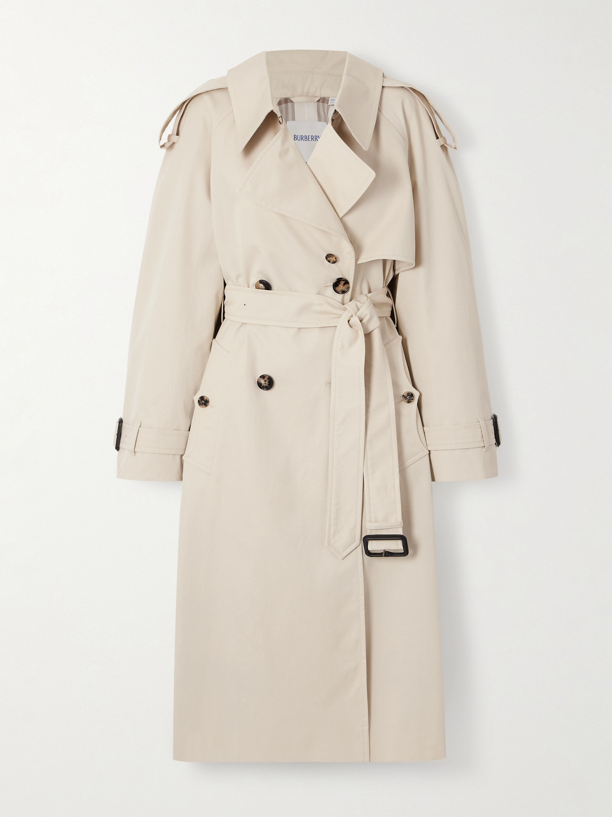 Burberry Fitzrovia Cotton-gabardine Trench Coat In Neutral