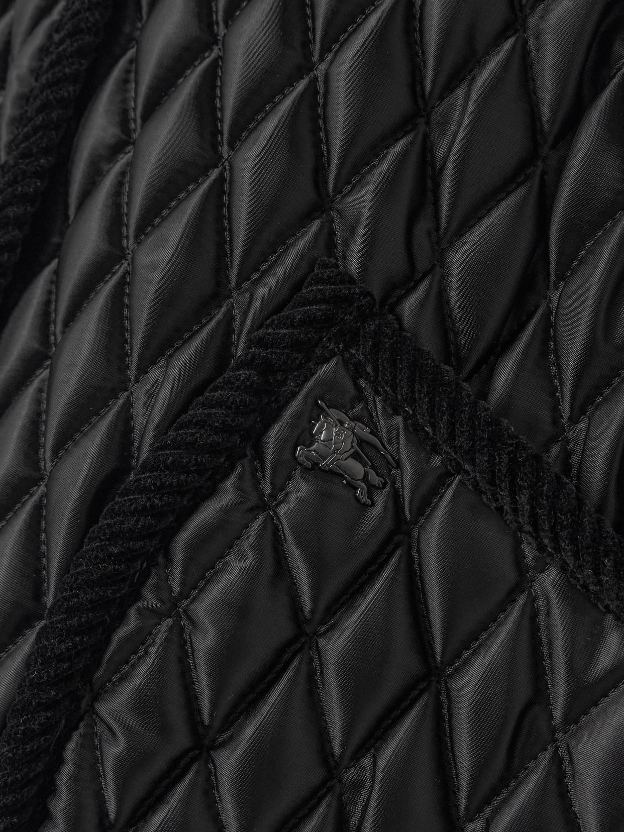 Burberry Cotton Corduroy-trimmed Quilted Shell Jacket In Multi