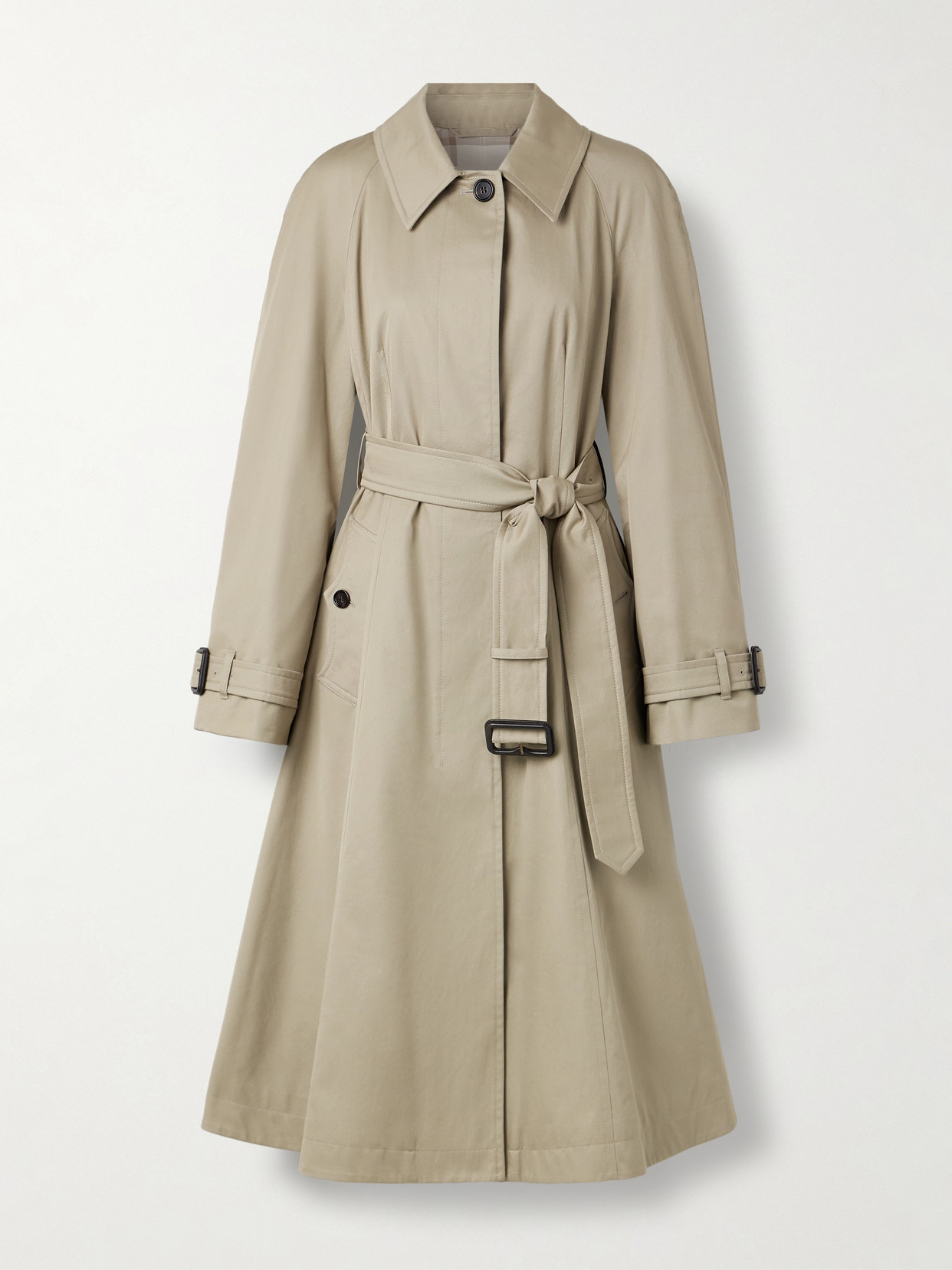 Burberry Ellingham Belted Cotton-gabardine Trench Coat In Neutral