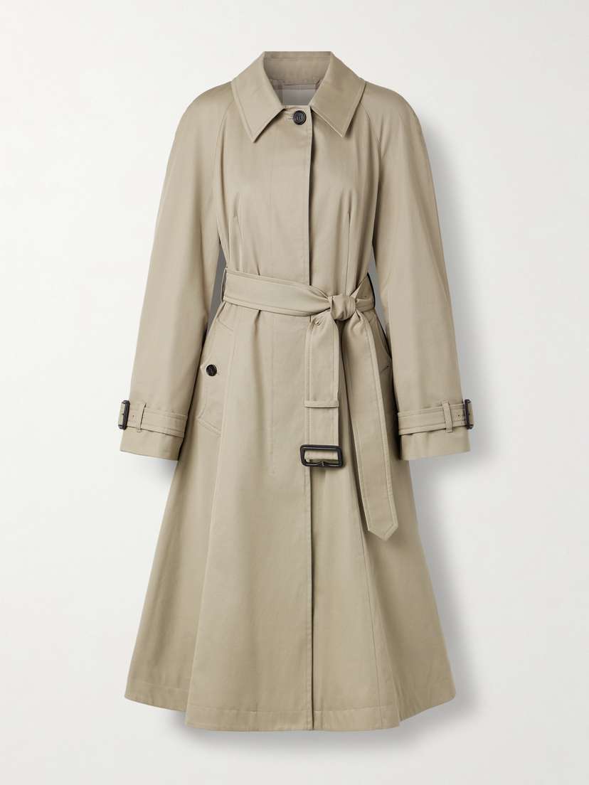 Burberry Ellingham Belted Cotton-gabardine Trench Coat