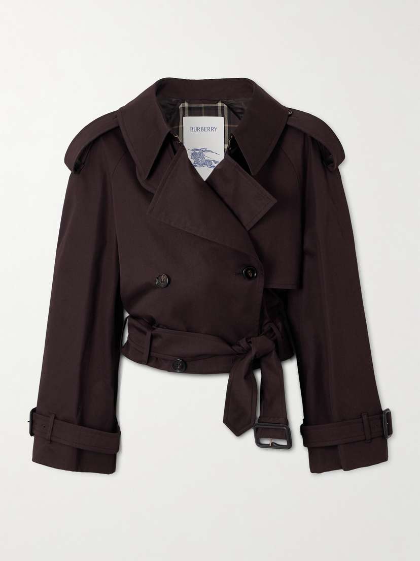Burberry Dolebury Cropped Cotton-gabardine Trench Coat