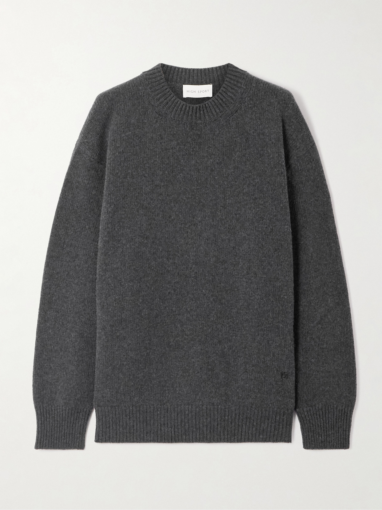 High Sport Georgia Embroidered Wool And Cashmere-blend Sweater In Gray