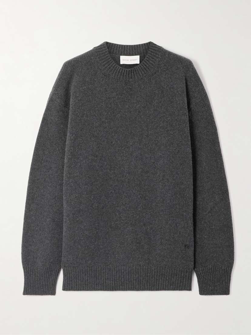 HIGH SPORT Georgia Embroidered Wool And Cashmere-blend Sweater