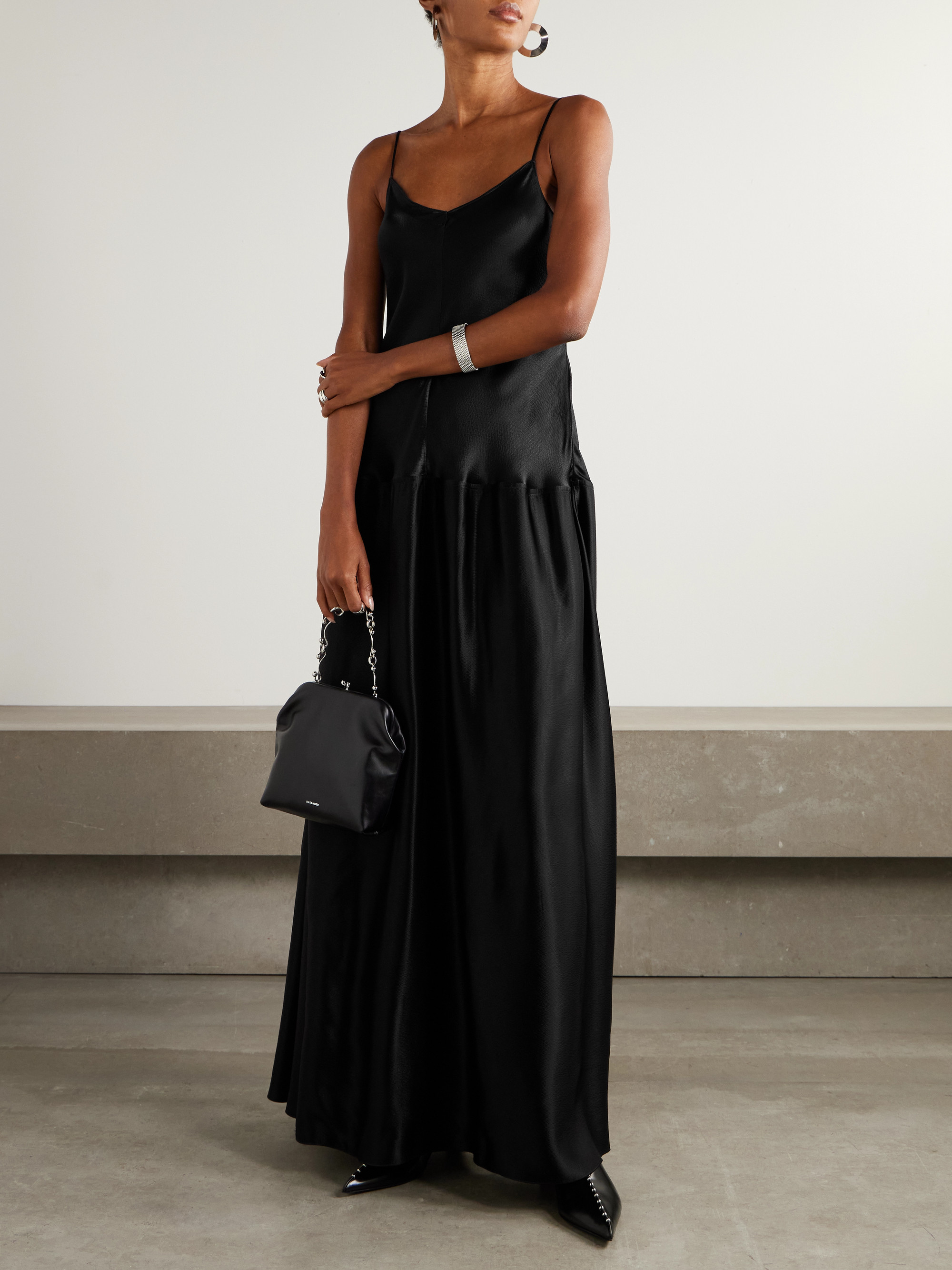 hammered satin slip dress The Hammered Satin Slip Dress
