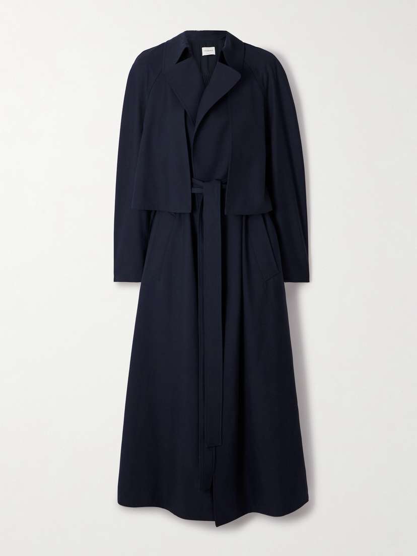 FFORME Lennox Belted Pleated Twill Trench Coat