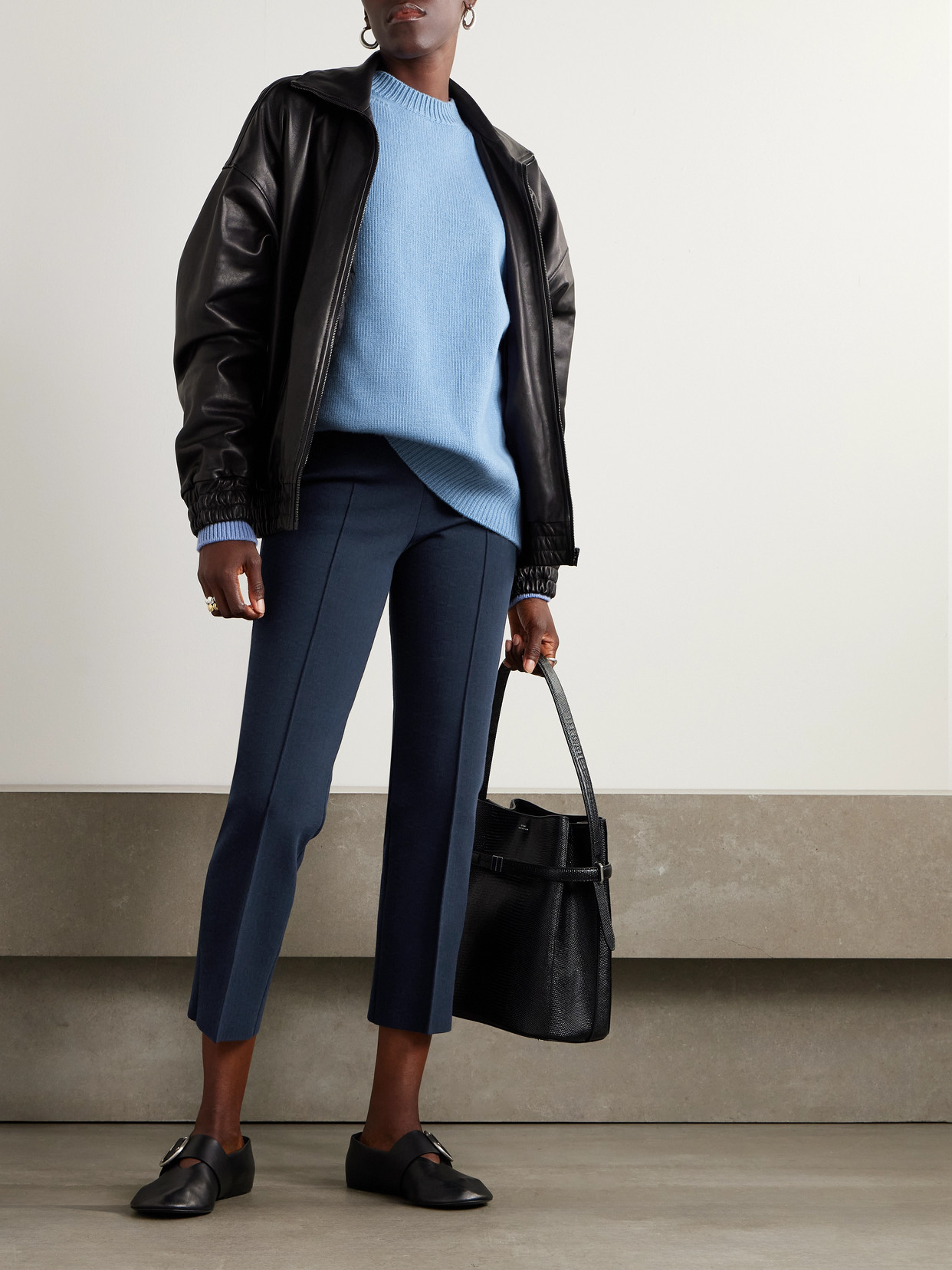 High Sport Geo Louis Cotton-blend Straight-leg Pants In Blue