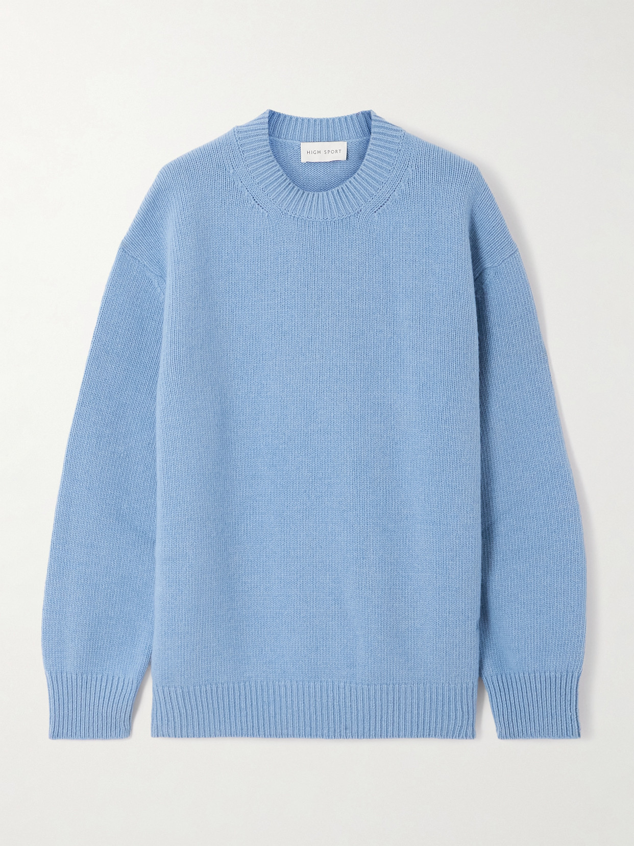 High Sport Georgia Embroidered Wool And Cashmere-blend Jumper In Blue