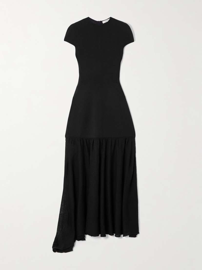 FFORME Sienna Asymmetric Wool-blend Maxi Dress