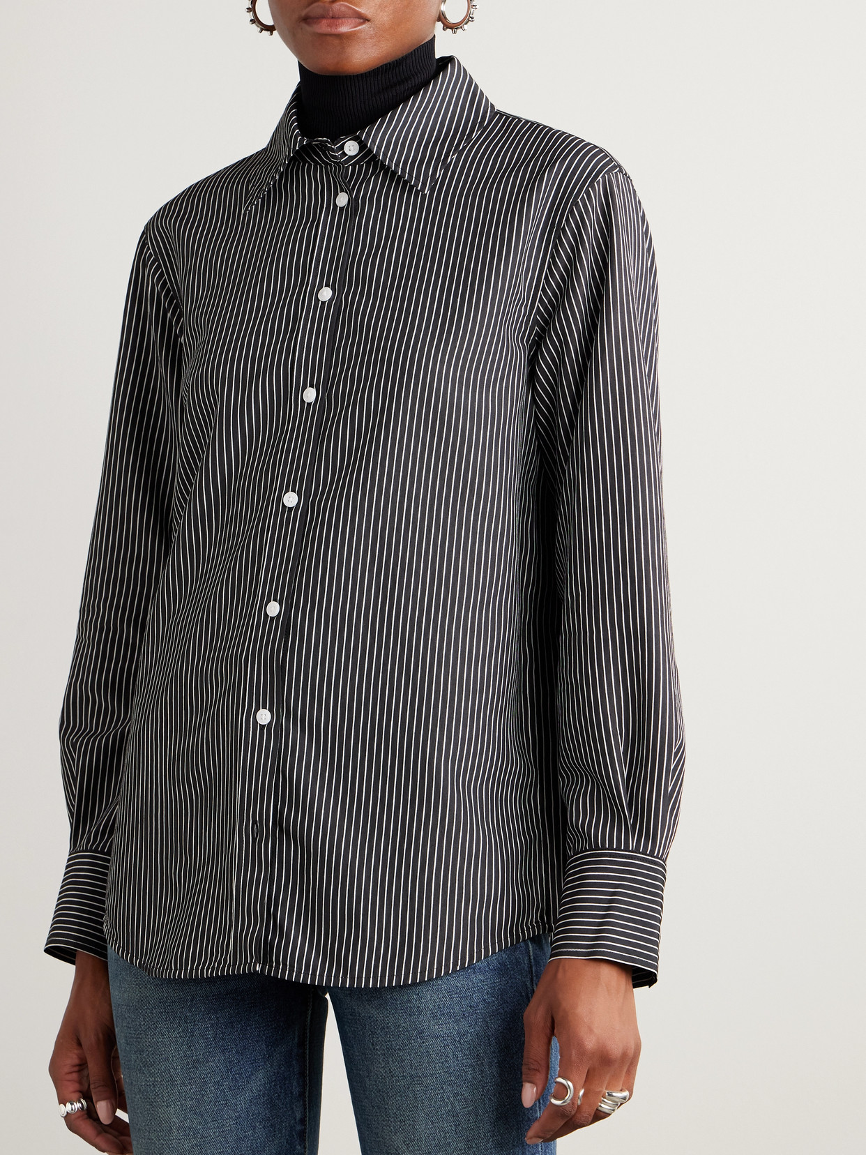 Lyndsey Striped Poplin Shirt