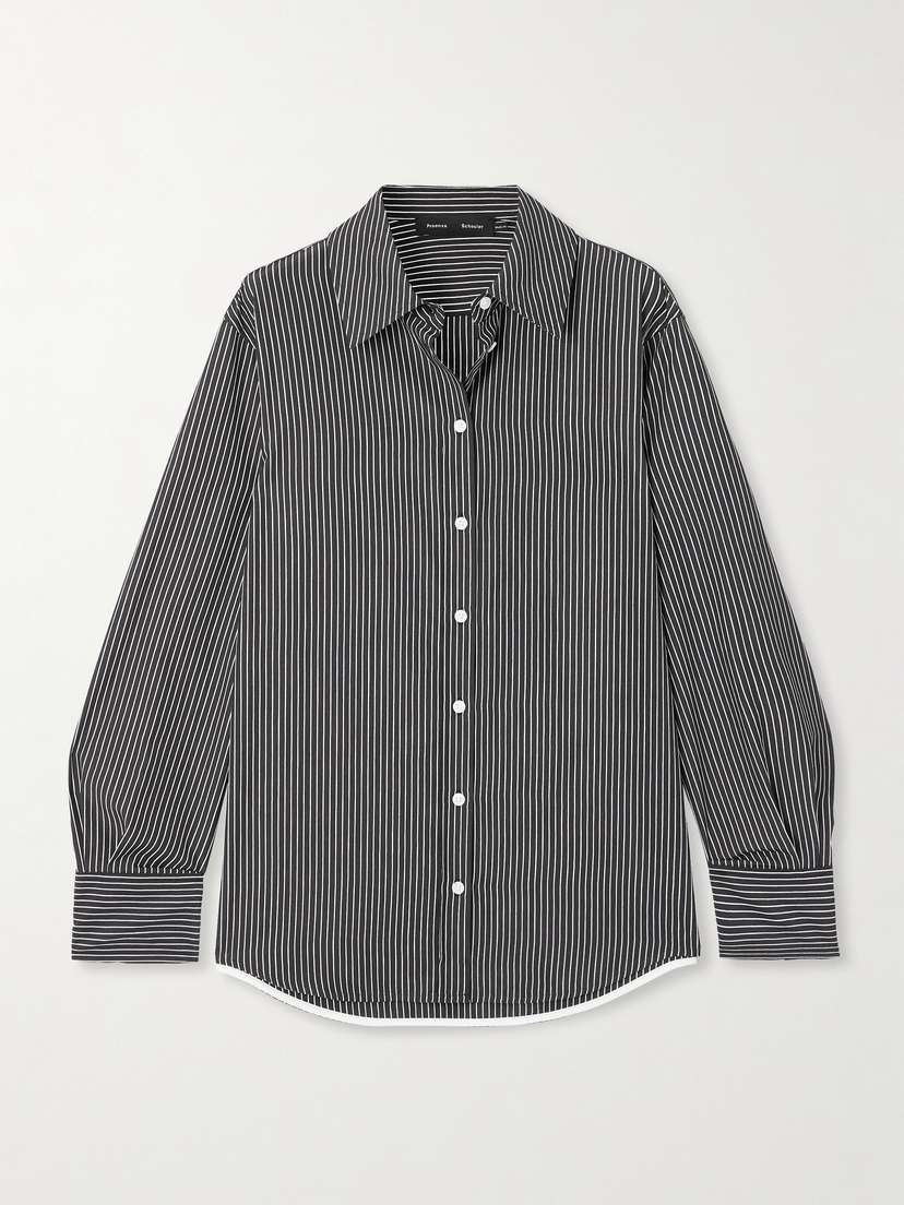 Proenza Schouler Lyndsey Striped Poplin Shirt