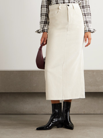 Proenza Schouler Calder cotton-corduroy midi skirt