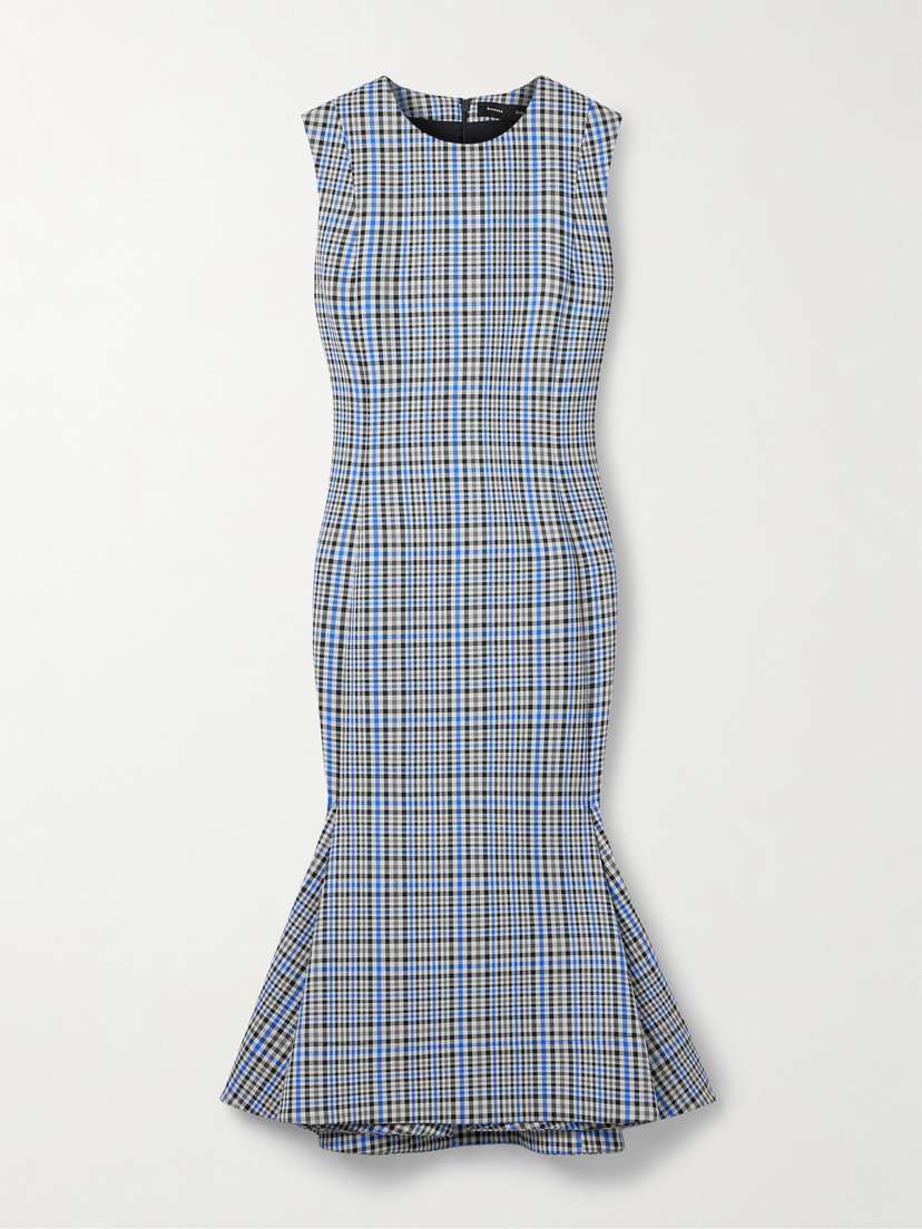 Proenza Schouler Bruna Checked Twill Dress