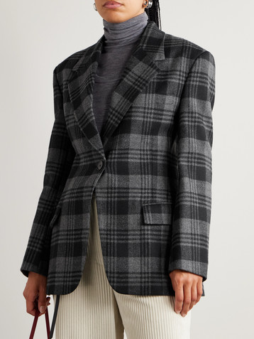 Proenza Schouler Daria checked wool blazer
