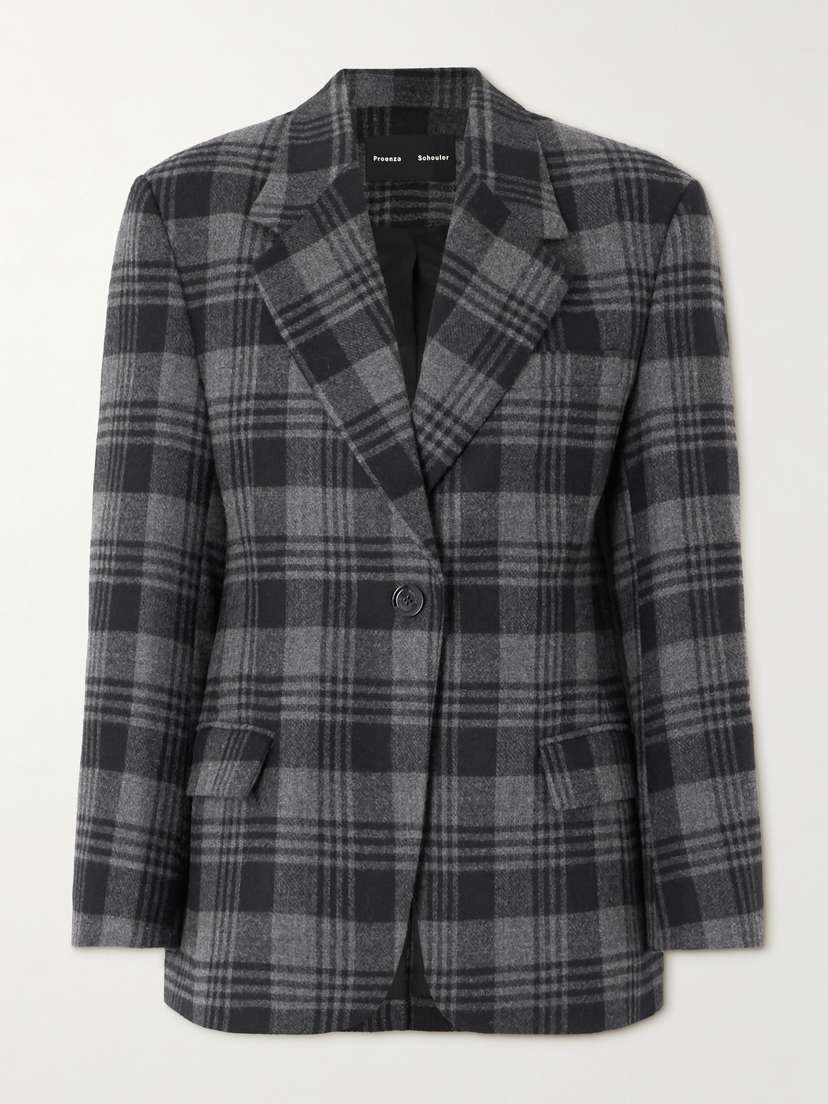 Proenza Schouler Daria Checked Wool Blazer
