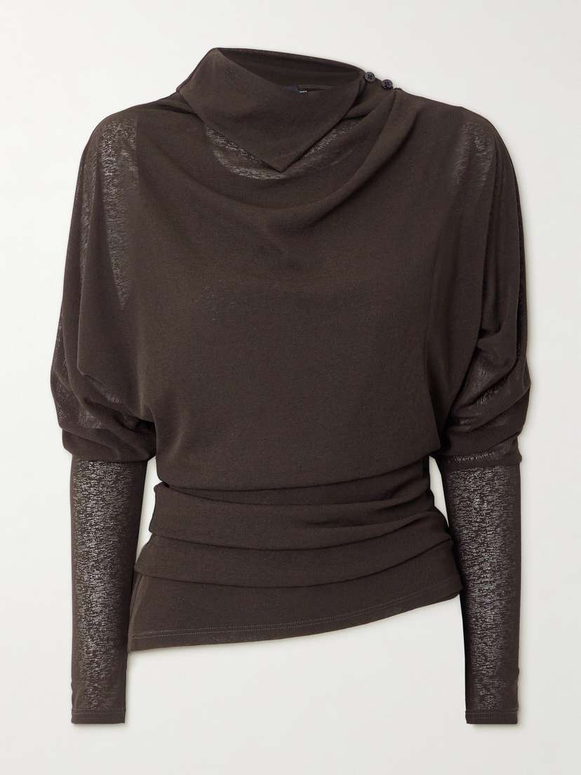 Proenza Schouler Golda Draped Jersey Top