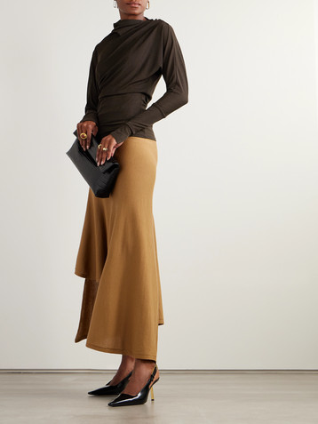 Proenza Schouler Golda draped jersey top