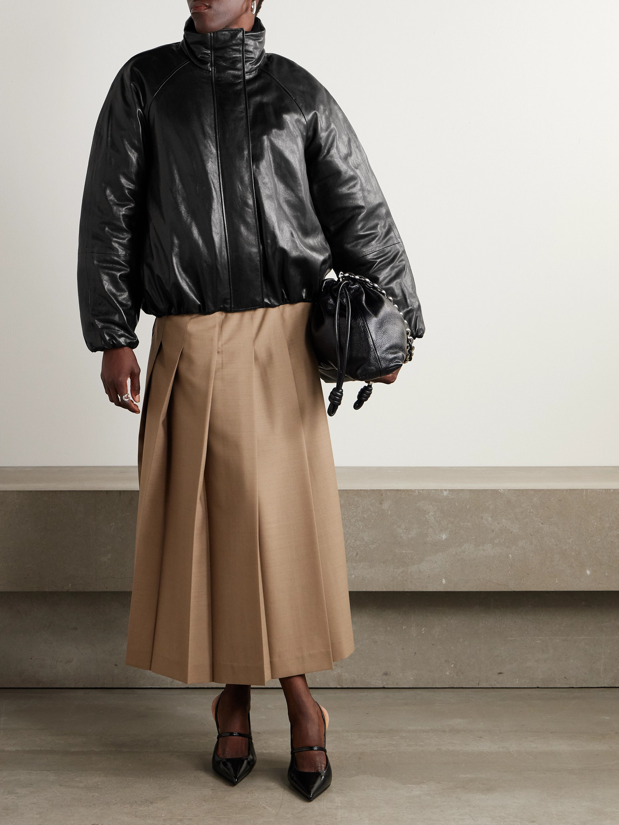 Proenza Schouler Laney Leather Jacket In Black